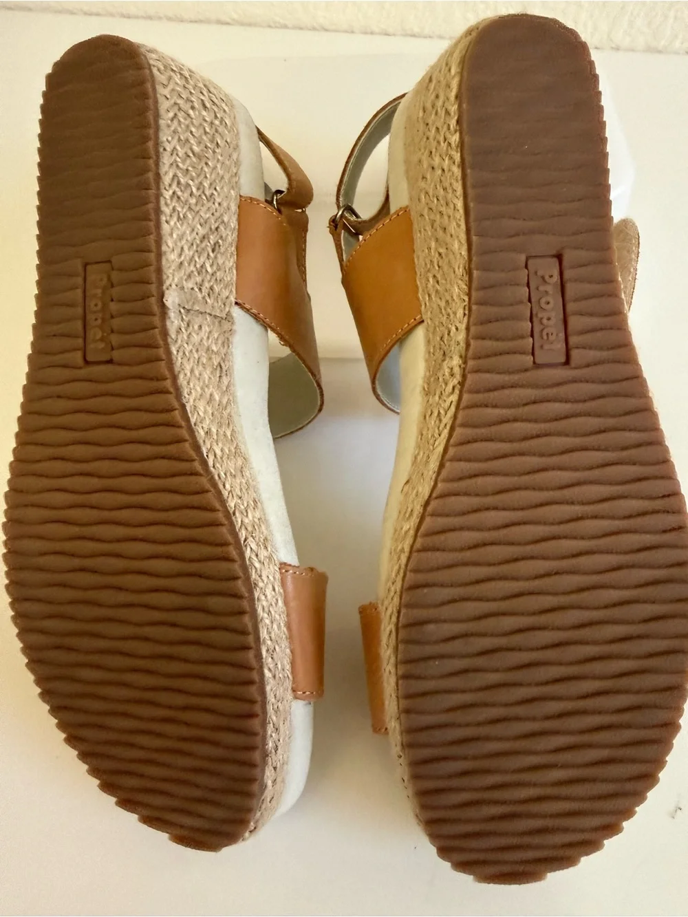 Propet | Madrid Strappy Espadrille Leather Wedge Sandals‎ | NWOT | 8